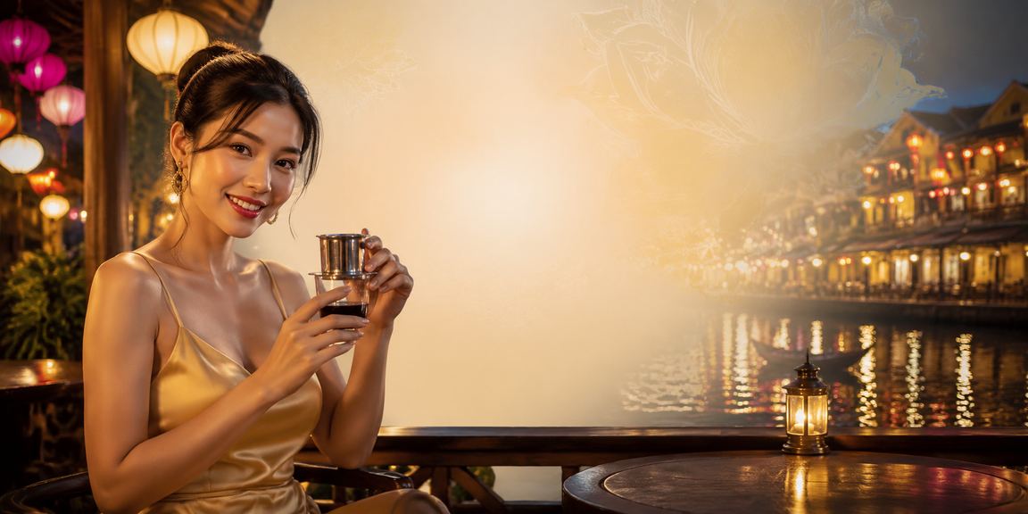 Người dùng tại Hội An nạp tiền vào tài khoản cá cược qua ứng dụng điện thoại trong quán cà phê