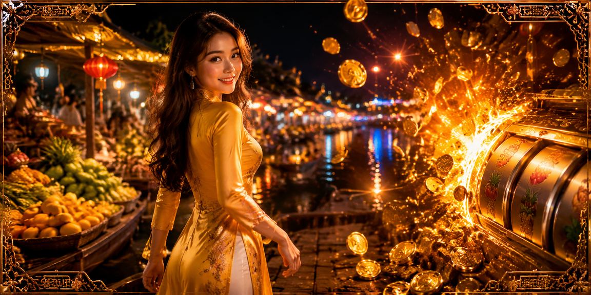 Người dùng nạp tiền qua ví điện tử tại chợ đêm Mekong Delta